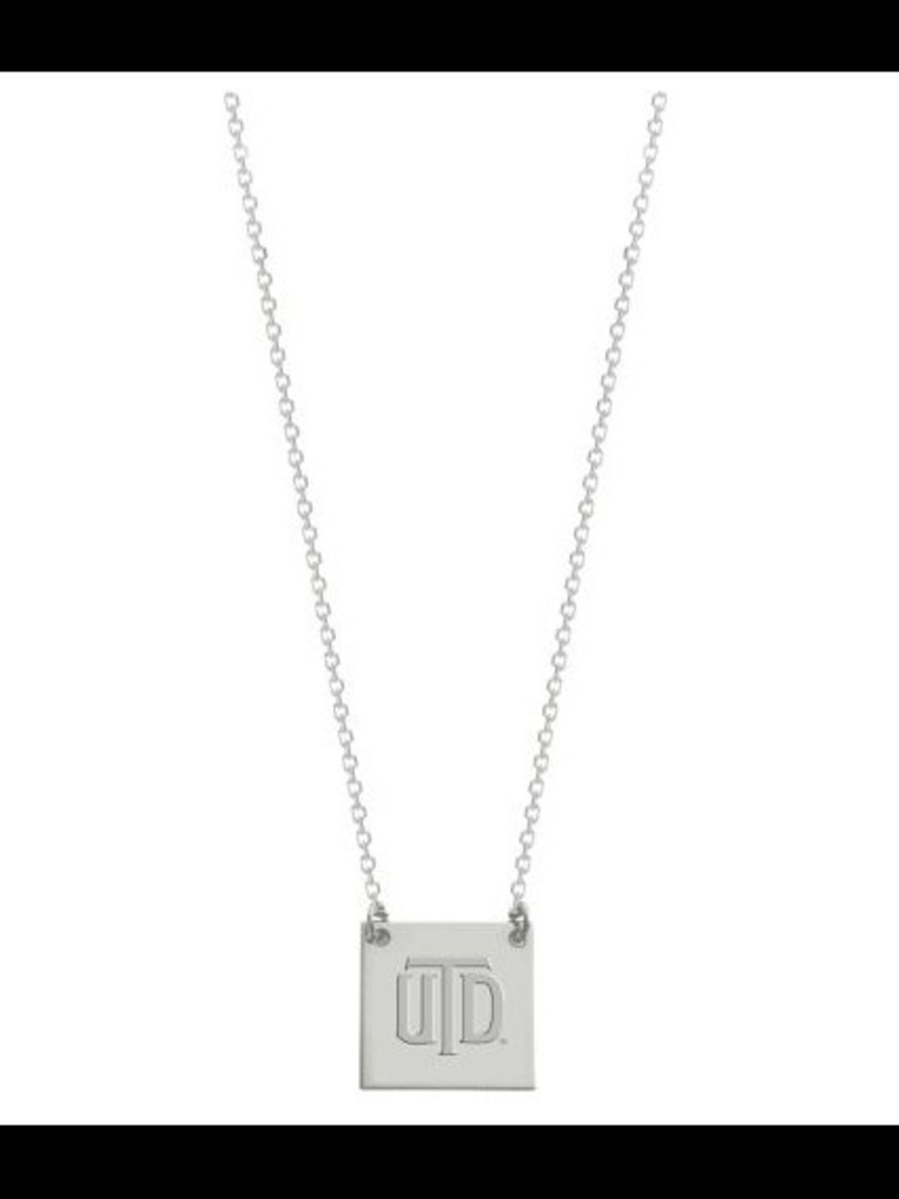 University Of Texas At Dallas Square UTD Felicity Necklace Silvertone Pendant